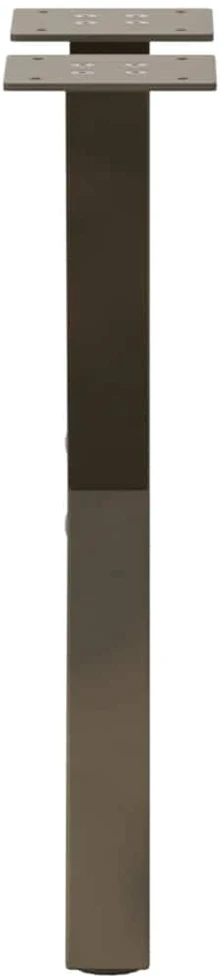 Kavos staliuko kojelės, X formos, 2 vnt., natūralus plienas, 38x(42-43) cm, plienas