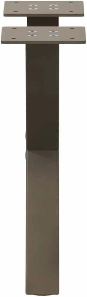 Kavos staliuko kojelės, X formos, 2 vnt., natūralus plienas, 37x(30-31) cm, plienas