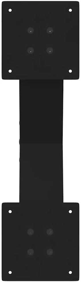 Kavos staliuko kojelės, X formos, 2 vnt., juodos, 50x(30-31) cm, plienas