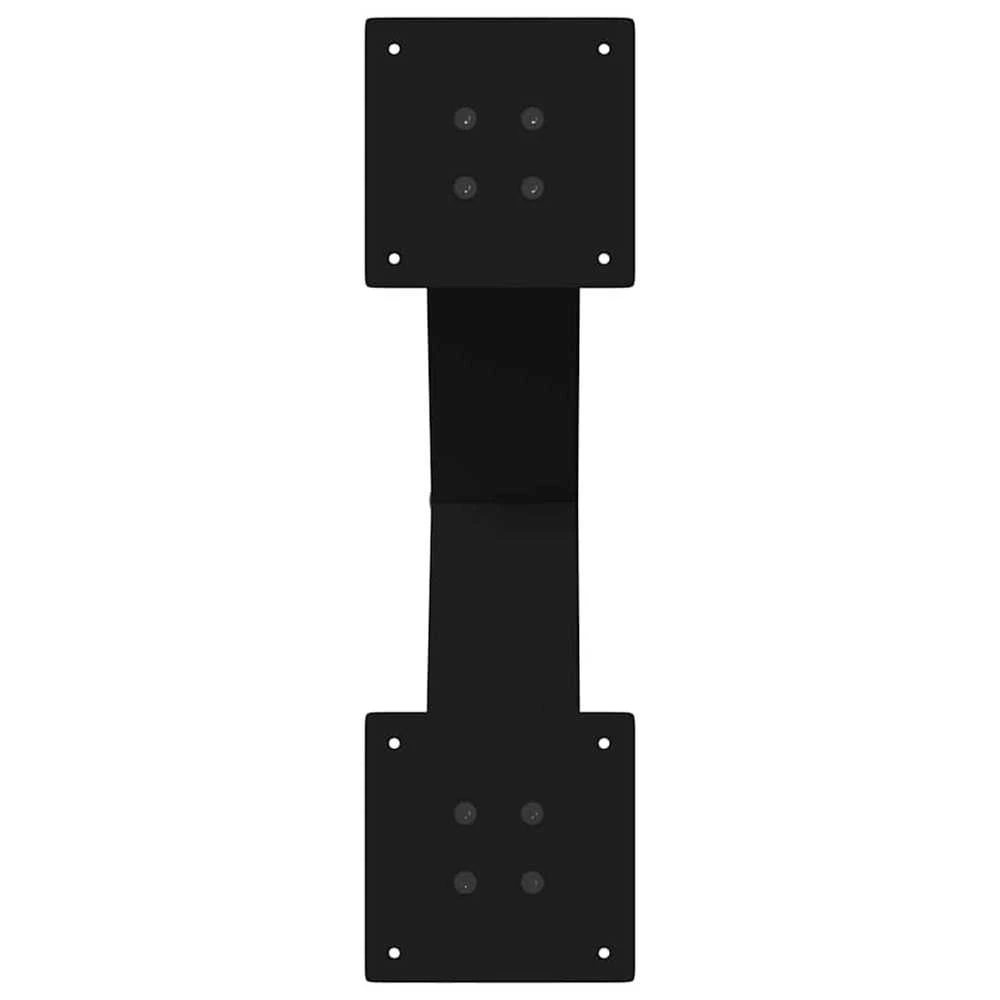 Kavos staliuko kojelės, X formos, 2 vnt., juodos, 50x(42-43) cm, plienas