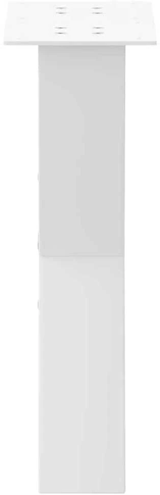 Kavos staliuko kojelės, X formos, 2 vnt., baltos, 38x(42-43) cm, plienas