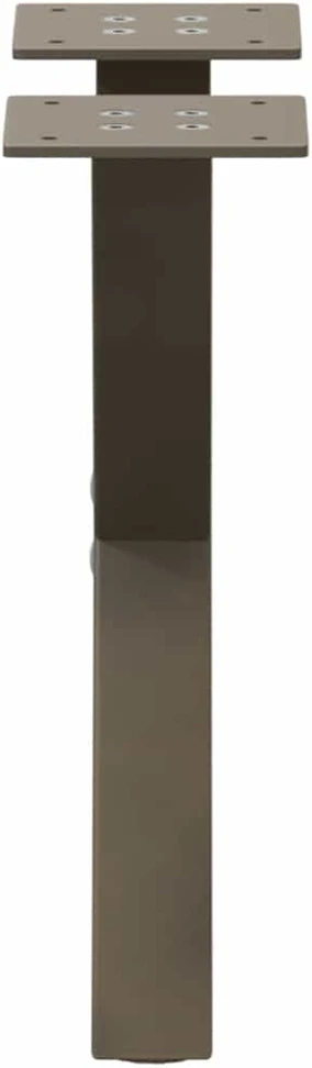 Kavos staliuko kojelės, X formos, 2 vnt., natūralus plienas, 37x(30-31) cm, plienas
