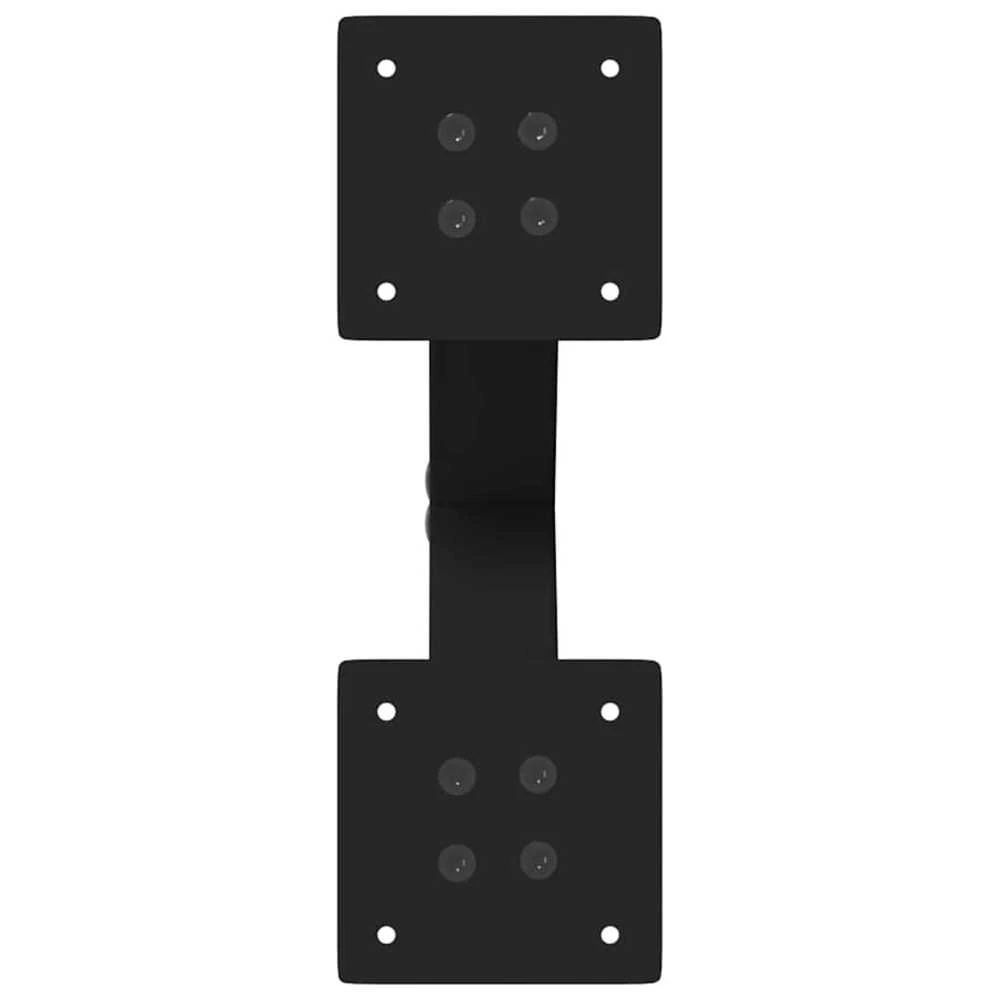 Kavos staliuko kojelės, X formos, 2 vnt., juodos, 37x(30-31) cm, plienas