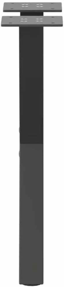 Kavos staliuko kojelės, 2 vnt., antracito spalvos, 28x(42-43) cm, plienas