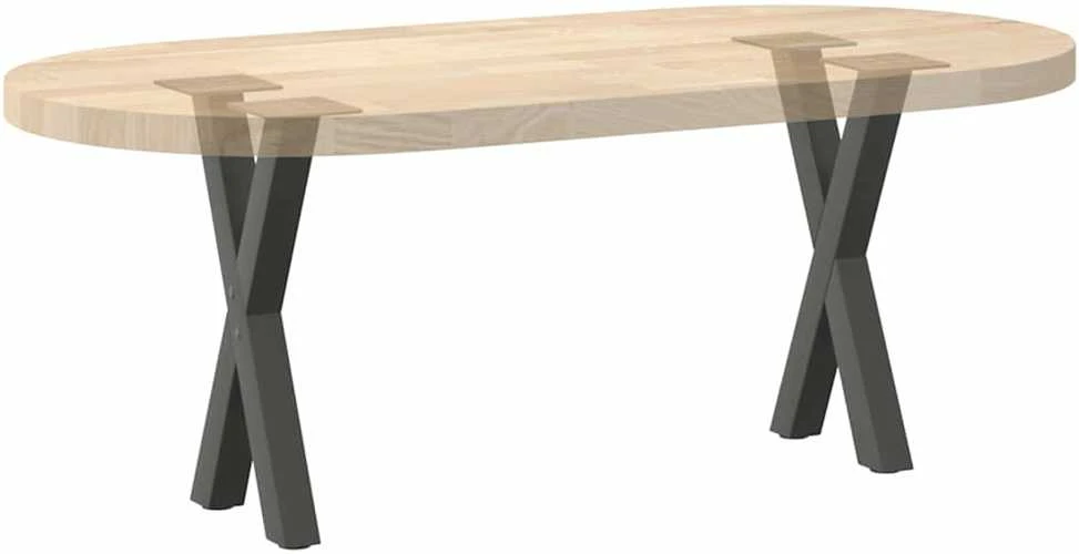 Kavos staliuko kojelės, 2 vnt., antracito spalvos, 38x(42-43) cm, plienas
