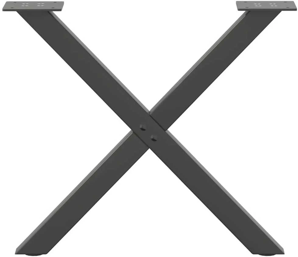 Kavos staliuko kojelės, 2 vnt., antracito spalvos, 60x(42-43) cm, plienas