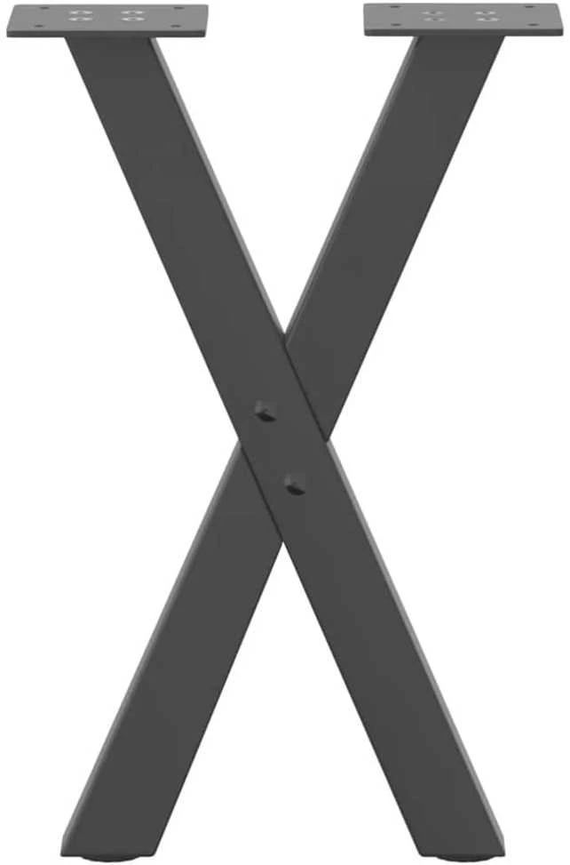 Kavos staliuko kojelės, 2 vnt., antracito spalvos, 38x(42-43) cm, plienas
