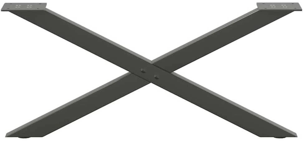 Kavos staliuko kojelės, 2 vnt., antracito spalvos, 70x(30-31) cm, plienas