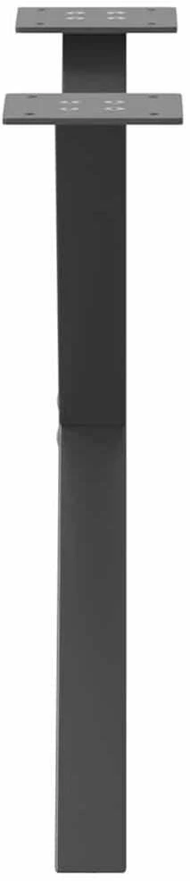 Kavos staliuko kojelės, 2 vnt., antracito spalvos, 60x(42-43) cm, plienas