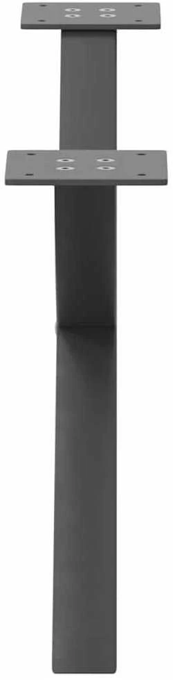 Kavos staliuko kojelės, 2 vnt., antracito spalvos, 70x(30-31) cm, plienas