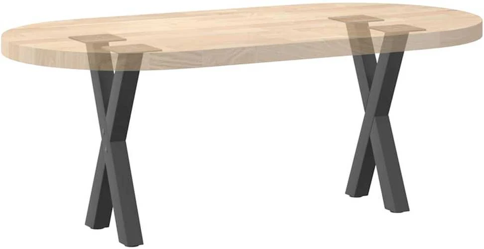 Kavos staliuko kojelės, 2 vnt., antracito spalvos, 38x(42-43) cm, plienas