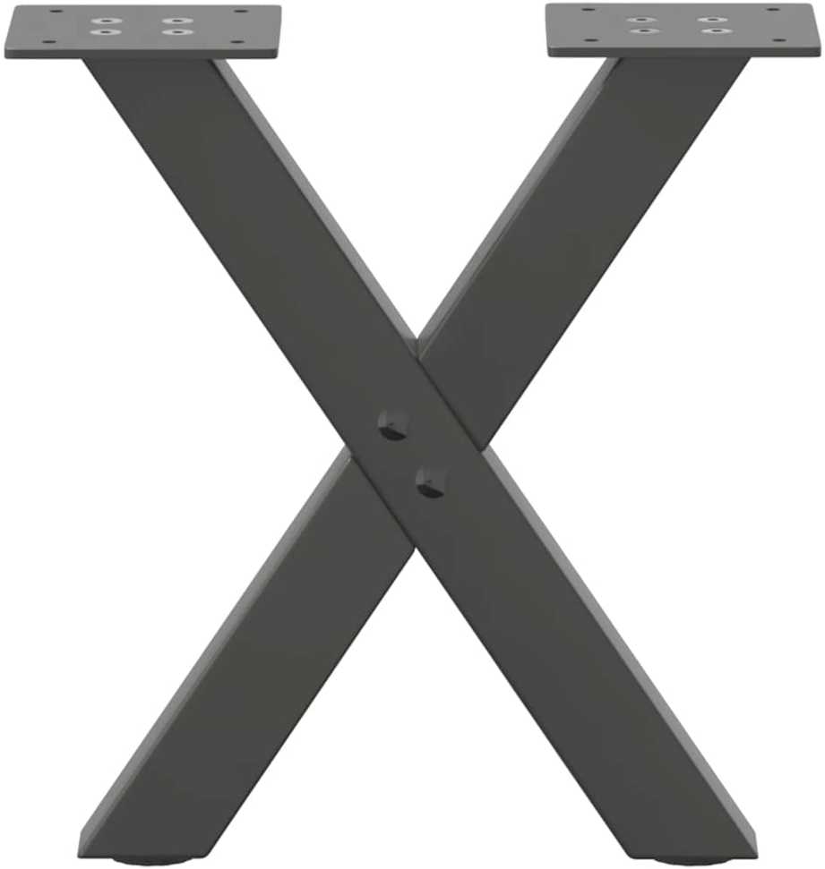 Kavos staliuko kojelės, 2 vnt., antracito spalvos, 30x(30-31) cm, plienas