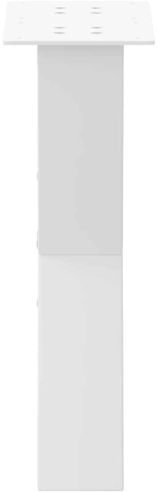 Kavos staliuko kojelės, X formos, 2 vnt., baltos, 28x(42-43) cm, plienas