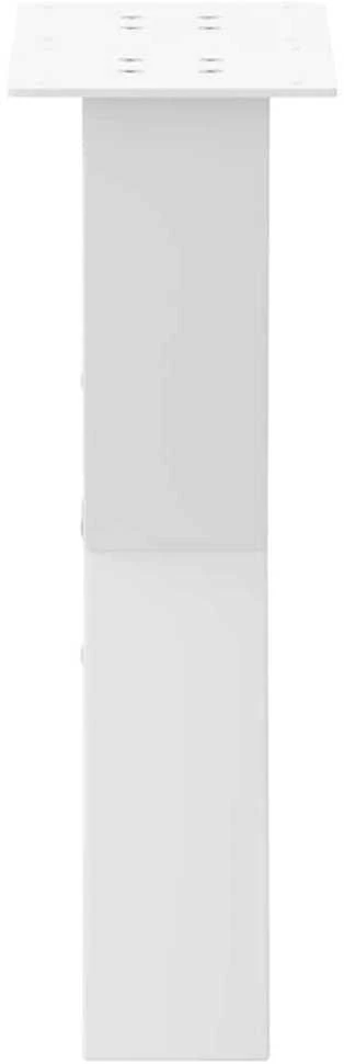 Kavos staliuko kojelės, X formos, 2 vnt., baltos, 38x(42-43) cm, plienas