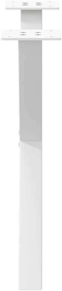 Kavos staliuko kojelės, X formos, 2 vnt., baltos, 50x(42-43) cm, plienas