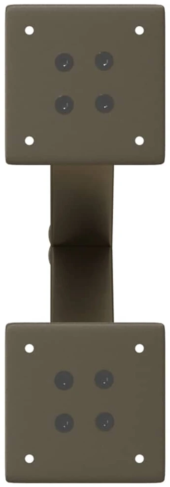 Kavos staliuko kojelės, X formos, 2 vnt., natūralus plienas, 37x(30-31) cm, plienas