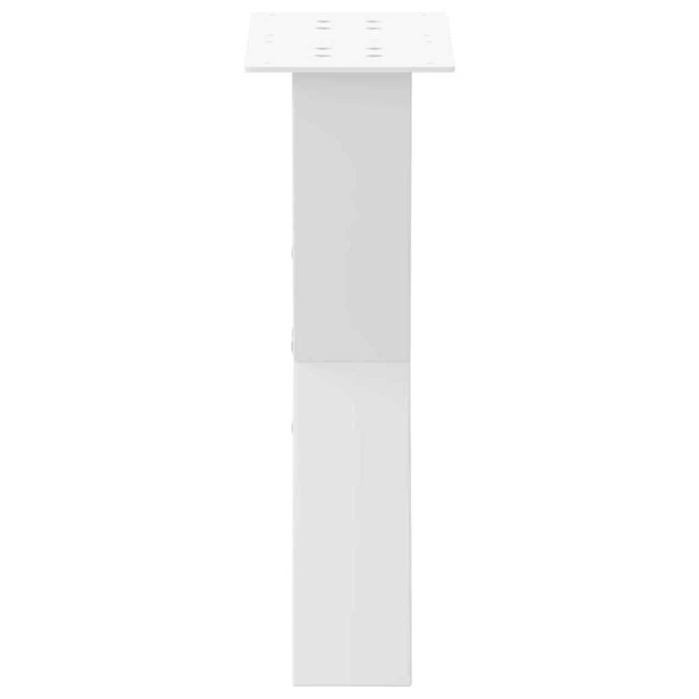 Kavos staliuko kojelės, X formos, 2 vnt., baltos, 28x(42-43) cm, plienas