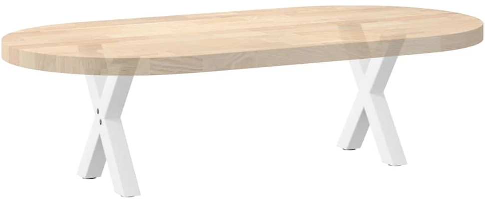 Kavos staliuko kojelės, X formos, 2 vnt., baltos, 37x(30-31) cm, plienas