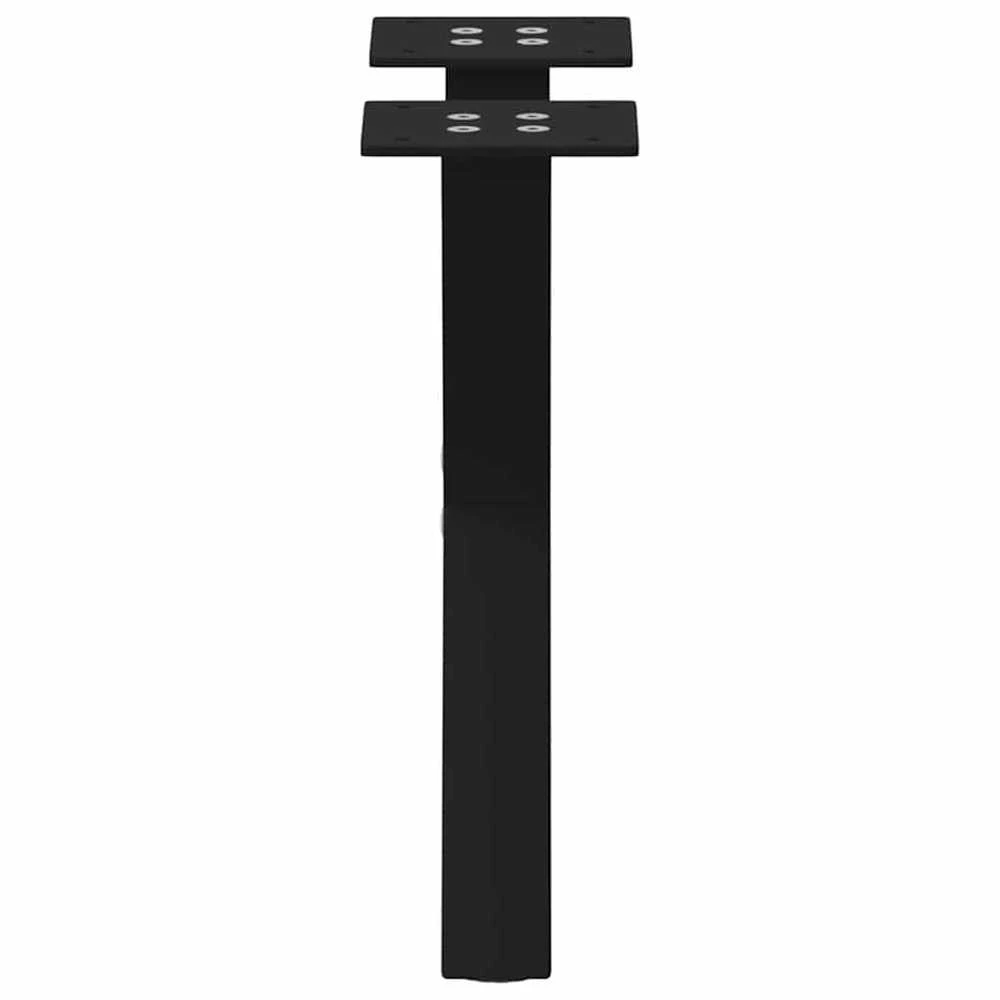 Kavos staliuko kojelės, X formos, 2 vnt., juodos, 37x(30-31) cm, plienas