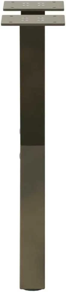 Kavos staliuko kojelės, X formos, 2 vnt., natūralus plienas, 28x(42-43) cm, plienas