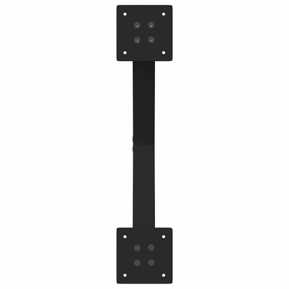 Kavos staliuko kojelės, X formos, 2 vnt., juodos, 50x(30-31) cm, plienas