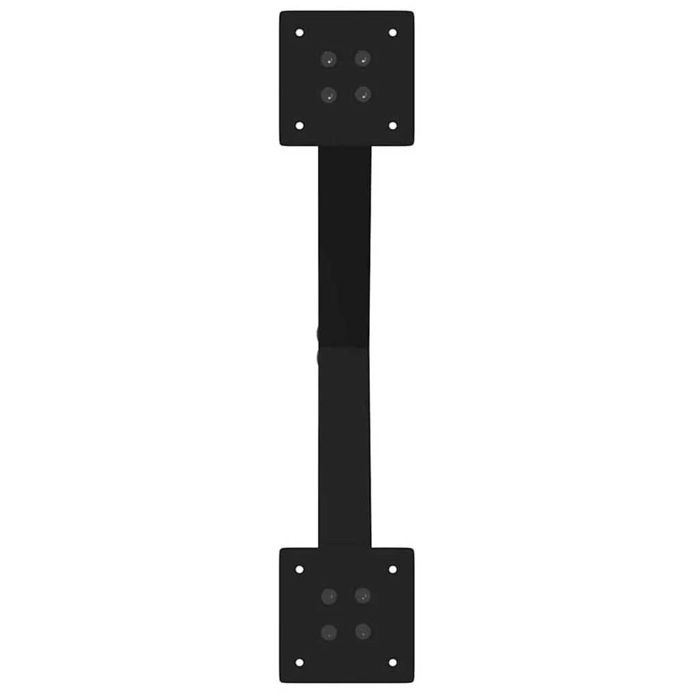 Kavos staliuko kojelės, X formos, 2 vnt., juodos, 50x(42-43) cm, plienas