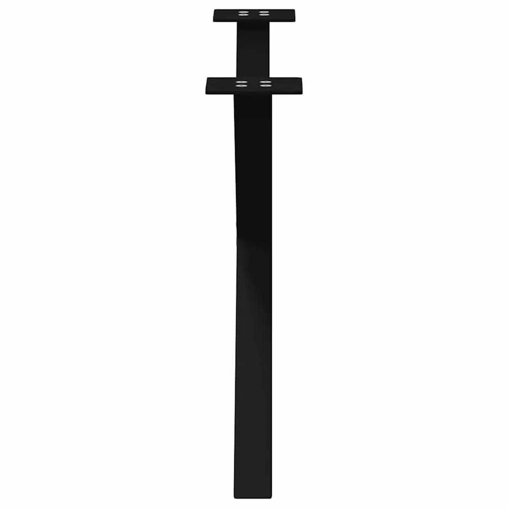 Kavos staliuko kojelės, X formos, 2 vnt., juodos, 70x(42-43) cm, plienas