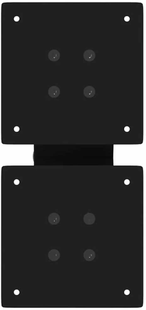 Kavos staliuko kojelės, X formos, 2 vnt., juodos, 30x(30-31) cm, plienas