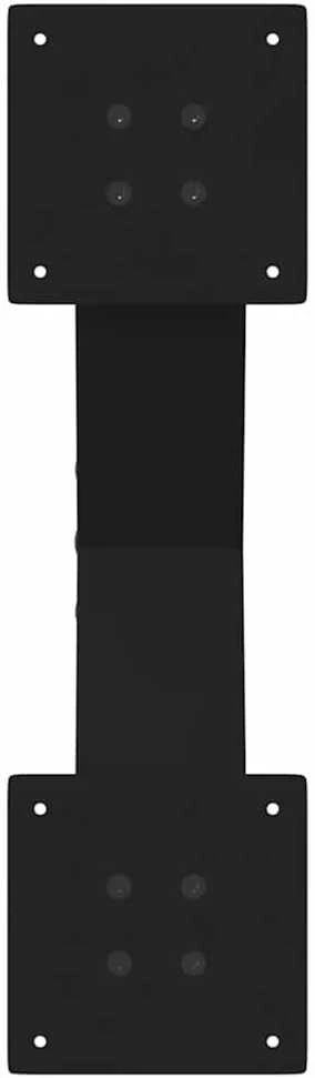 Kavos staliuko kojelės, X formos, 2 vnt., juodos, 50x(30-31) cm, plienas