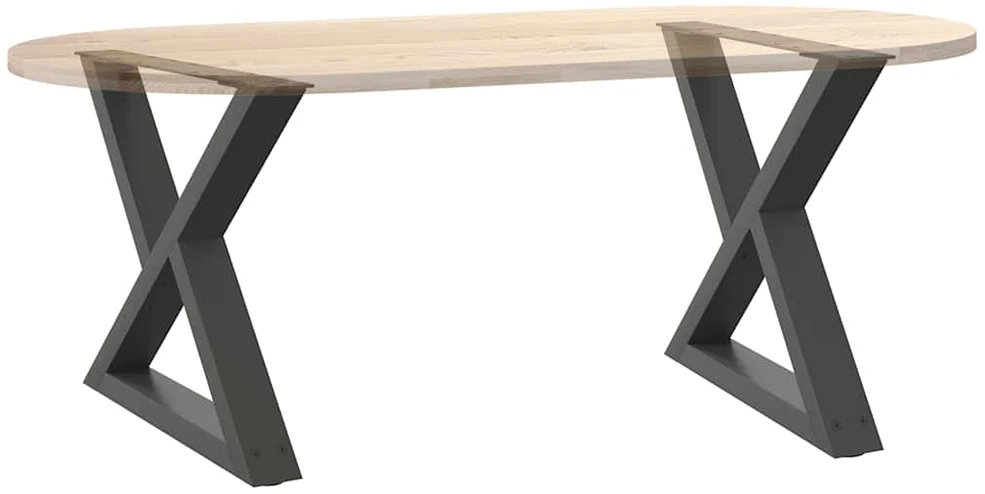 Kavos staliuko kojos, 2 vnt., antracito spalvos, 50x(42-43,3) cm, plienas
