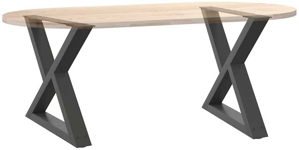 Kavos staliuko kojos, 2 vnt., antracito spalvos, 50x(42-43,3) cm, plienas