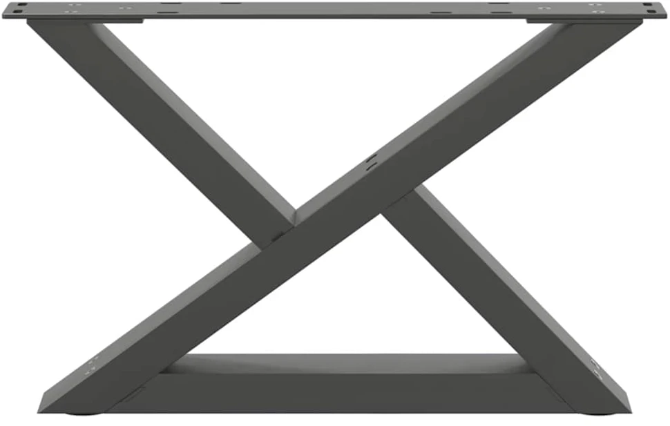 Kavos staliuko kojos, 2 vnt., antracito spalvos, 50x(30-31,3) cm, plienas