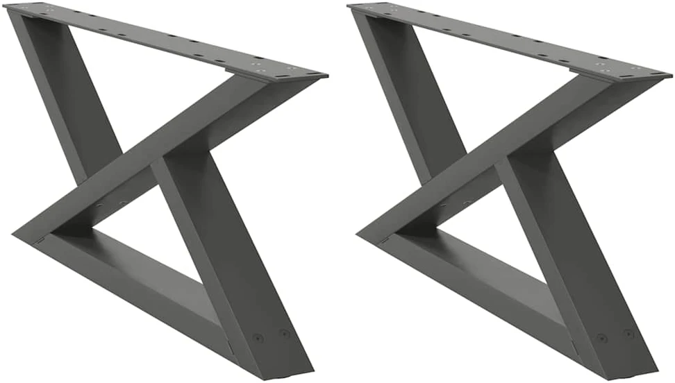 Kavos staliuko kojos, 2 vnt., antracito spalvos, 70x(30-31,3) cm, plienas