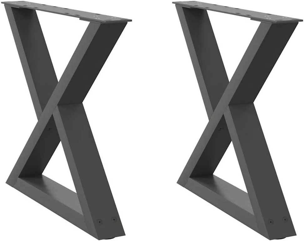 Kavos staliuko kojos, 2 vnt., antracito spalvos, 50x(42-43,3) cm, plienas