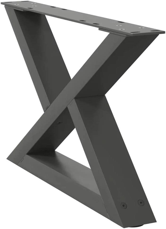Kavos staliuko kojos, 2 vnt., antracito spalvos, 50x(30-31,3) cm, plienas