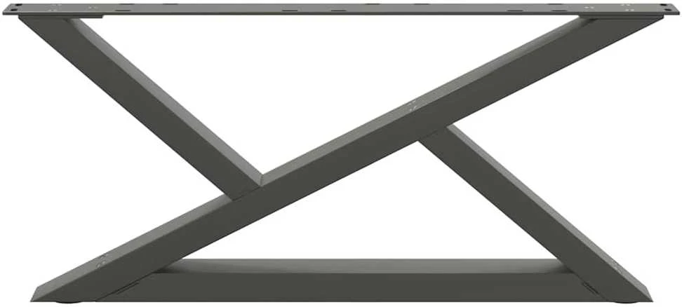 Kavos staliuko kojos, 2 vnt., antracito spalvos, 70x(30-31,3) cm, plienas
