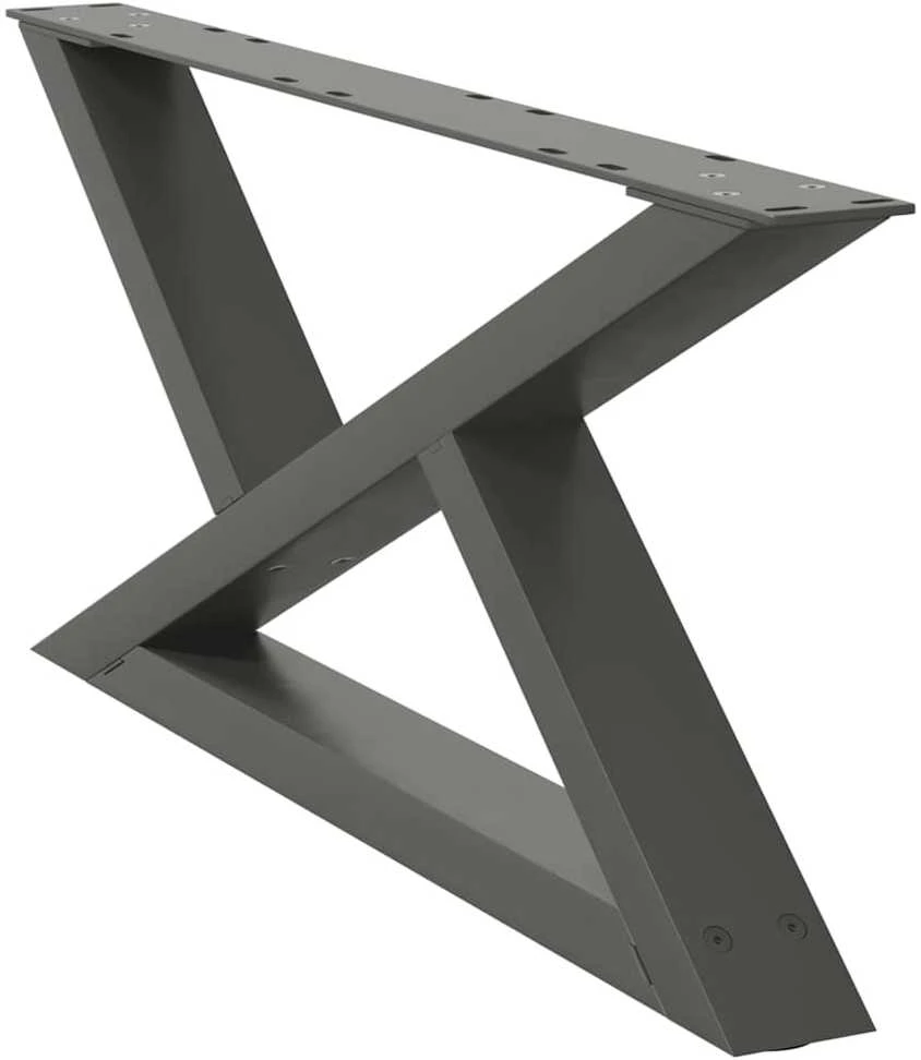 Kavos staliuko kojos, 2 vnt., antracito spalvos, 70x(30-31,3) cm, plienas