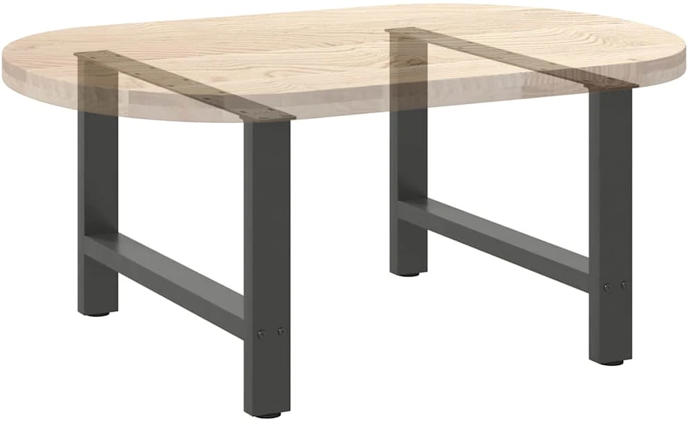 Kavos staliuko kojelės, antracito, 2 vnt., 70x(42-43)cm