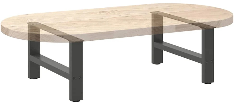 Kavos staliuko kojos, antracito spalvos, 2 vnt., 70x(30-31) cm, plienas
