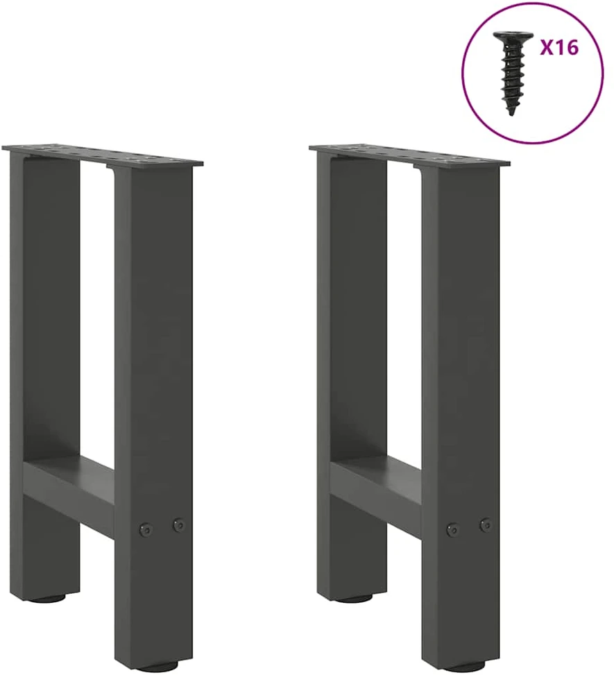 Kavos staliuko kojelės, antracito, 2 vnt., 28x(42-43)cm