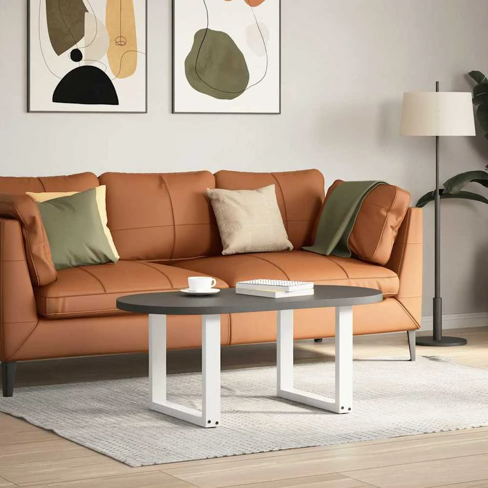 Kavos staliuko kojelės, 2 vnt., baltos, 50x(42-43) cm, plienas, U formos