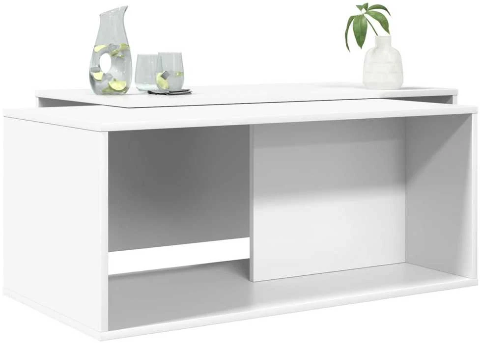 Kavos staliuko komplektas 2 vnt. Balta 90 x 48 x 40 cm