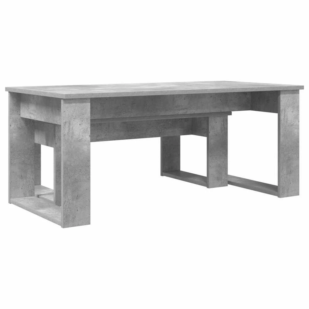 Kavos staliuko komplektas 2 vnt. Betono pilka 100 x 50 x 42 cm