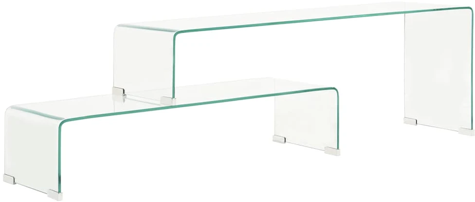 Kavos staliukų rinkinys, 2dalių, 90x30x20/110x30x40cm, stiklas