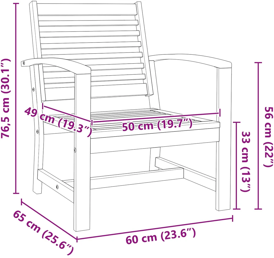 Kėdė 2 Vienetas Ruda 65 x 60 x 76,5 cm Kieto teka medžio