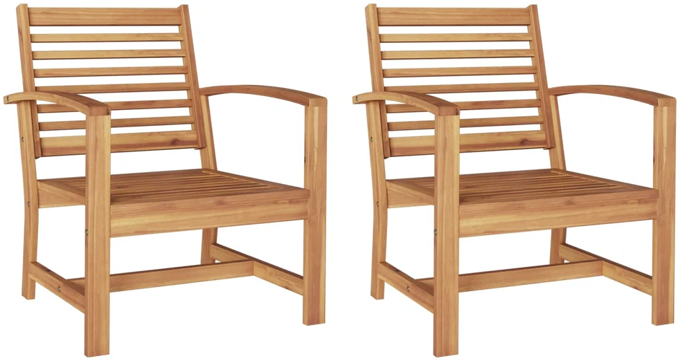 Kėdė 2 Vienetas Ruda 65 x 60 x 76,5 cm Kieto teka medžio