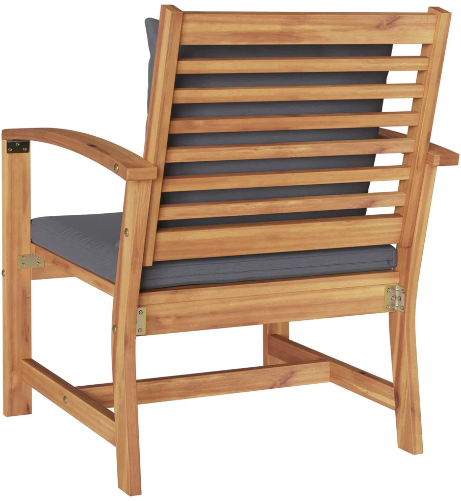 Kėdė 2 Vienetas Ruda ir tamsiai pilka 65 x 60 x 76,5 cm