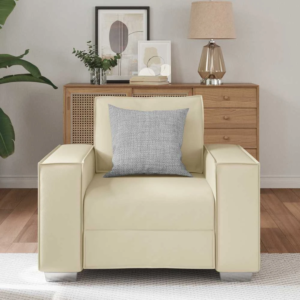 Sofa Kėdė Kreminė 100 cm Dirbtinė oda