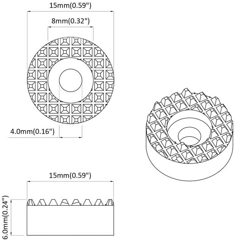Kėdės kojos grindų apsaugos 12 vnt. Skaidrus Ø 15 x 16 mm PVC