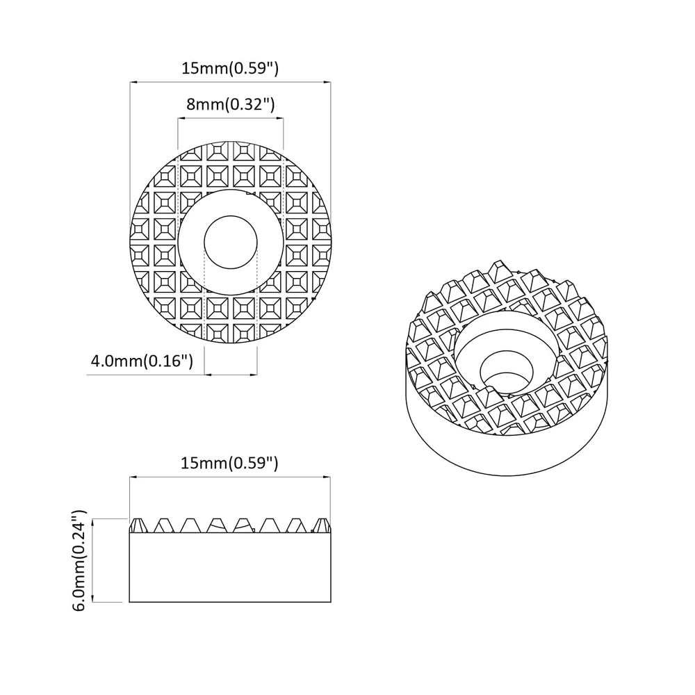 Kėdės kojos grindų apsaugos 2 vnt. Skaidrus Ø 15 x 16 mm PVC